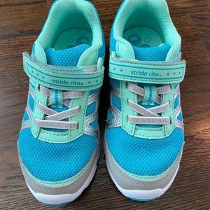Stride Rite Girls Shoes blue white toddler 10.5